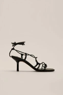 Knotted Ankle Strap Stilettos -Na-Kd nakd knotted ankle strap stilettos 1055 001178 0002 1 1 1