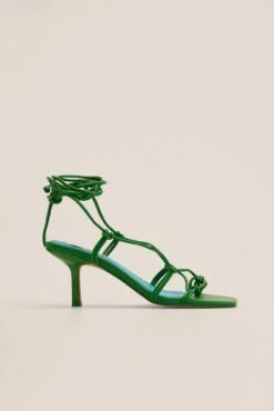Knotted Ankle Strap Stilettos