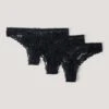 Lace Basic Thong 3-pack -Na-Kd nakd lace basic thong 3 pack 1013 000686 0002 01m