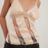 Lace Front Detail Satin Top -Na-Kd nakd lace front detail satin top 1017 002134 0005 19104