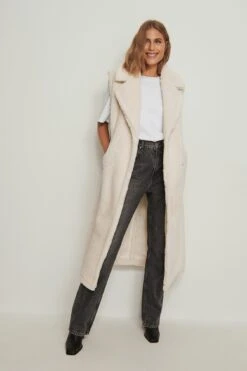 Recycled Long Teddy Vest