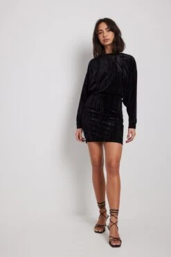 Loose Velvet Mini Dress -Na-Kd nakd loose velvet mini dress 1017 002018 0002 31348