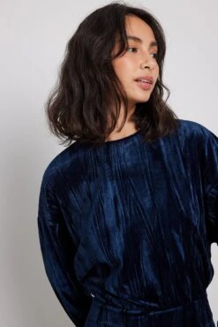 Loose Velvet Mini Dress