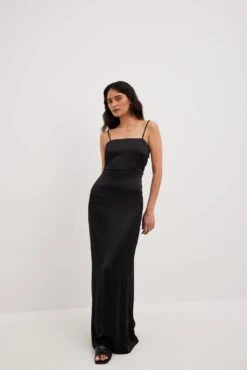 Low Back Satin Maxi Dress -Na-Kd nakd low back satin maxi dress 1804 000007 0002 10891