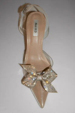 Transparent Bow Detail Pumps -Na-Kd nakd nakd transparent bow detail pumps 1055 001285 0020 48956