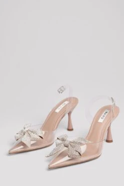 Transparent Bow Detail Pumps -Na-Kd nakd nakd transparent bow detail pumps 1055 001285 0020 4898
