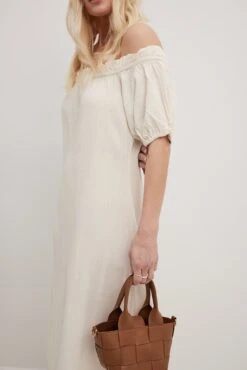 Off Shoulder Flowy Midi Dress -Na-Kd nakd off shoulder flowy midi dress 1014 001525 0260 18144