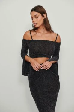 Off Shoulder Lurex Dress -Na-Kd nakd off shoulder lurex dress 1017 001452 0002 03a