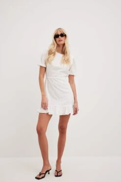 Open Back Anglaise Mini Dress -Na-Kd nakd open back anglaiase mini dress 1014 001587 0001 2179 01c