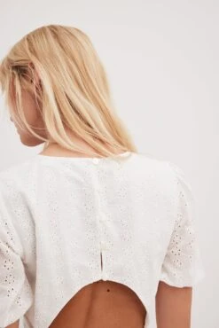 Open Back Anglaise Mini Dress -Na-Kd nakd open back anglaiase mini dress 1014 001587 0001 2213