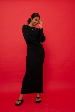 NA-KD Open Back Knitted Maxi Dress -Na-Kd nakd open back knitted maxi dress 1100 006044 0002 1149