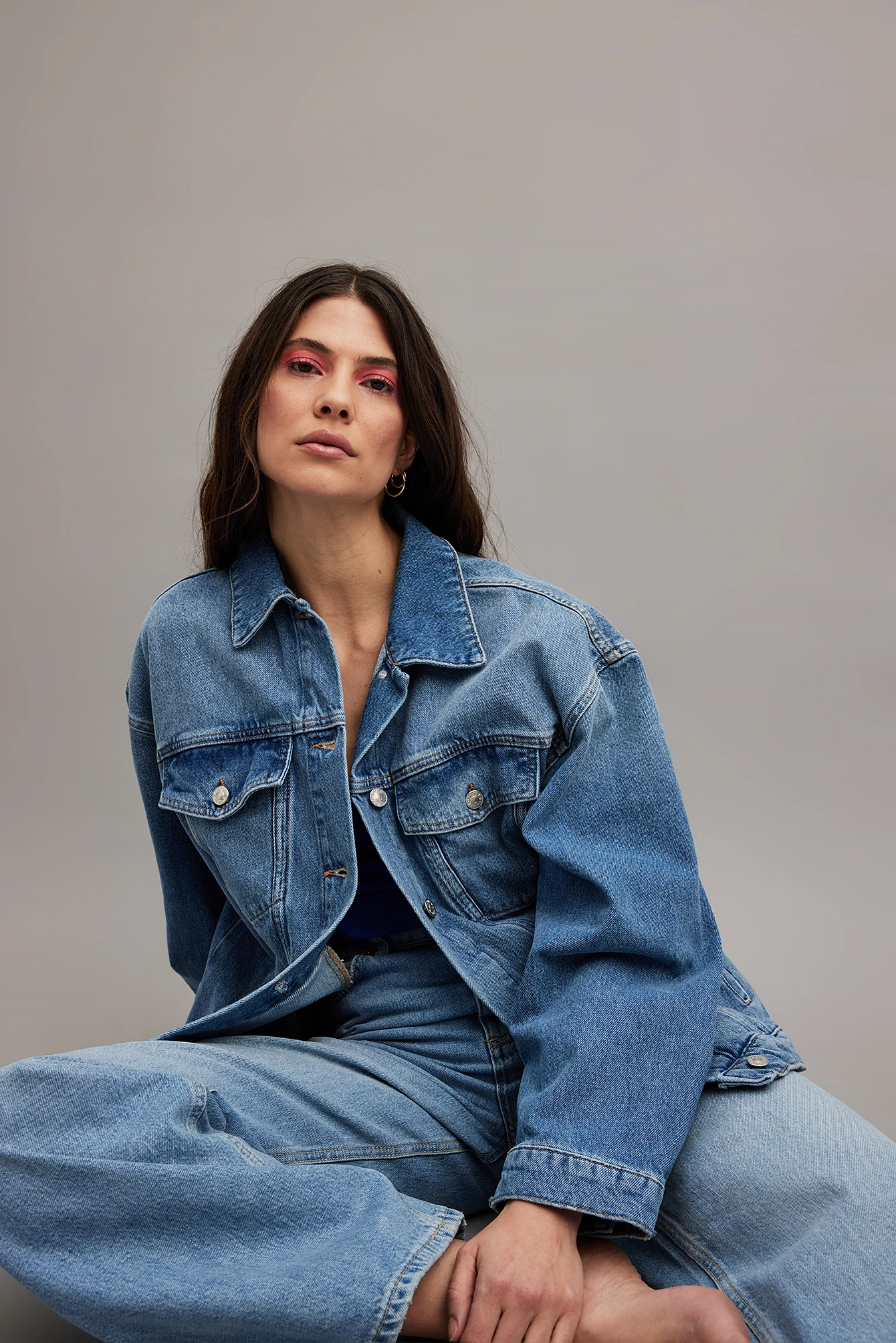 NA-KD Oversized Classic Denim Jacket 4 NA-KD Oversized Classic Denim Jacket - Image 2