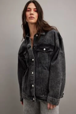 NA-KD Oversized Classic Denim Jacket -Na-Kd nakd oversized classic denim jacket 1100 007178 03661 curated 1