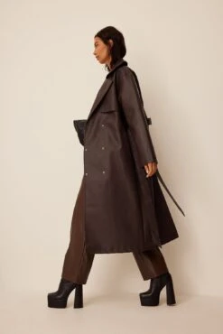 Oversized PU Trenccoat