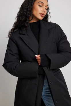 NA-KD Padded Belted Long Blazer -Na-Kd nakd padded belted long blazer 1018 009752 0002 24442