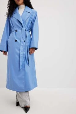 Padded Shoulder Pu Trench -Na-Kd nakd padded shoulder pu trench 1018 009104 0003 11149