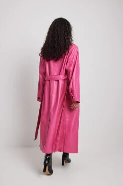 Padded Shoulder Pu Trench -Na-Kd nakd padded shoulder pu trench 1018 009104 0015 23525 copy