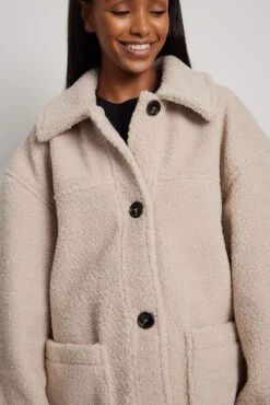 NA-KD Pocket Detailed Teddy Jacket -Na-Kd nakd pocket detailed teddy jacket 1100 006763 0140 0403