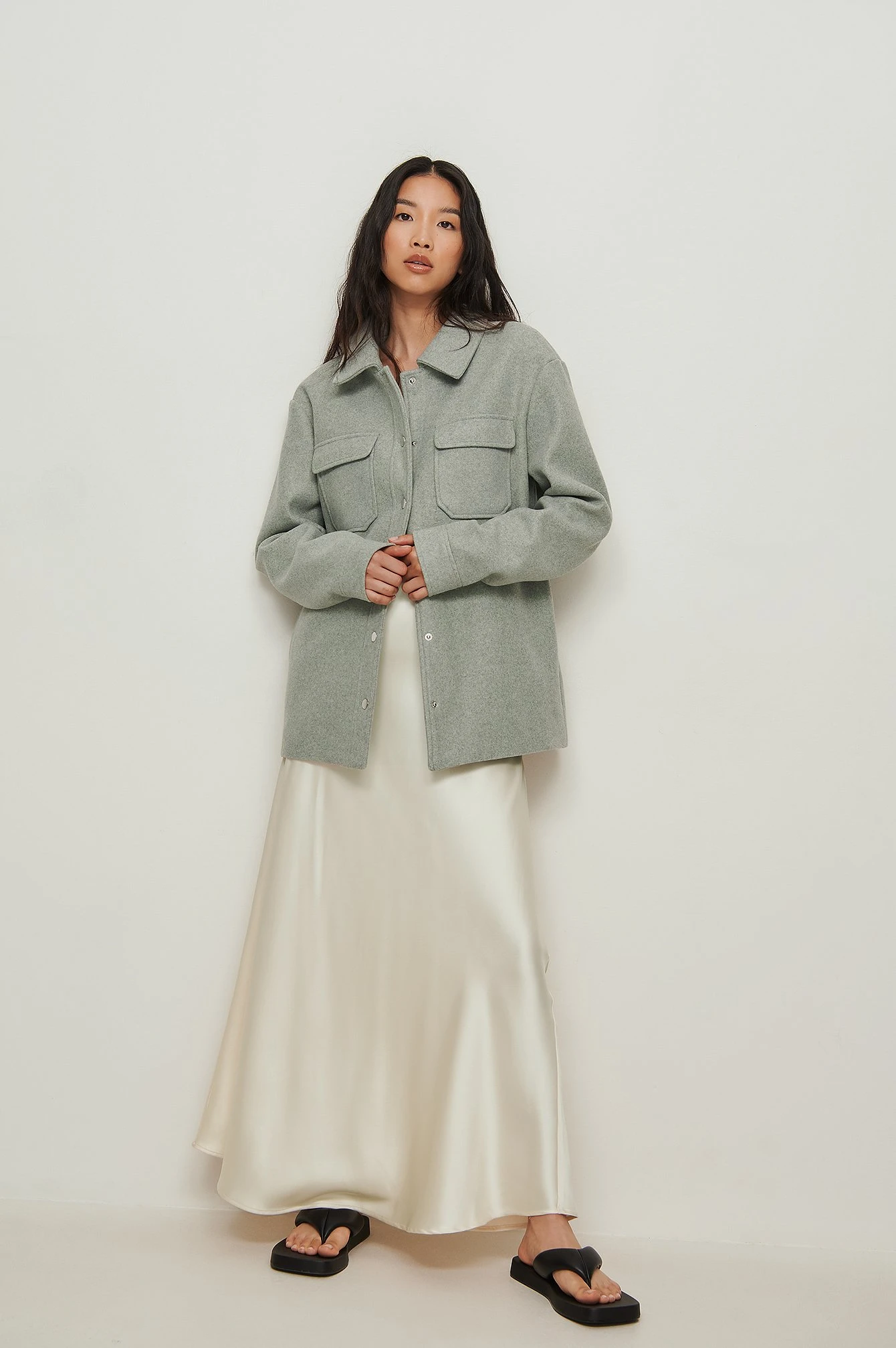 Recycled Press Button Overshirt 3 Recycled Press Button Overshirt