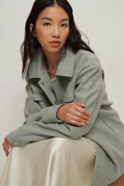 Recycled Press Button Overshirt 10 Recycled Press Button Overshirt -Na-Kd nakd press button overshirt 1100 004846 3014 04g