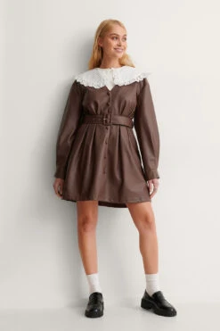 NA-KD PU Belted Mini Dress 12 NA-KD PU Belted Mini Dress -Na-Kd nakd pu belted mini dress 1018 007168 0017 02c