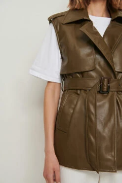 PU Belted Vest -Na-Kd nakd pu belted vest 1018 007803 0010 01g