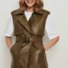 PU Belted Vest