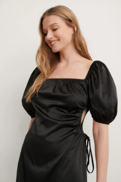 Puff Sleeve Cut Out Dress -Na-Kd nakd puff sleeve cut out dress 1018 006369 0002 04