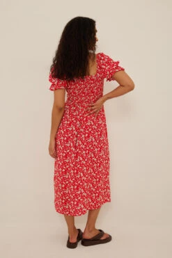 NA-KD Puff Sleeve Midi Dress -Na-Kd nakd puff sleeve midi dress 1100 006144 5787 0390