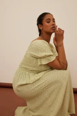 NA-KD Puff Sleeve Midi Dress -Na-Kd nakd puff sleeve midi dress 1100 006144 8424 0869