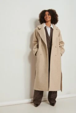 Raglan Sleeve Belted Coat