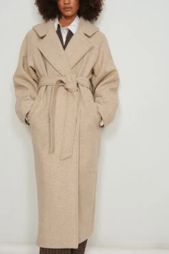 Raglan Sleeve Belted Coat -Na-Kd nakd raglan sleeve belted coat 1018 008260 0005 04g