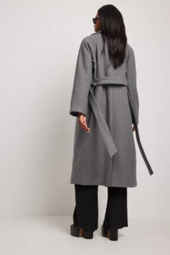 Raglan Sleeve Belted Coat -Na-Kd nakd raglan sleeve belted coat 1018 008260 0008 5314