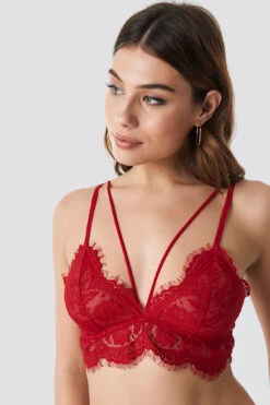 Raw Edge Double Strap Bra -Na-Kd nakd raw edge double stra bra 1013 000023 0004 03a