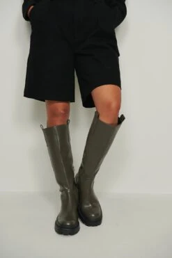 Cap Detailed Shaft Boots -Na-Kd nakd recycled cap detailed shaft boots 1055 001021 0052105600 1