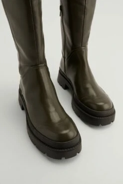 Cap Detailed Shaft Boots -Na-Kd nakd recycled cap detailed shaft boots 1055 001021 0052 03m 1