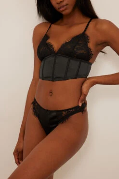 Eyelash Satin Corset -Na-Kd nakd recycled eyelash satin corset 1013 001136 0002 31140100