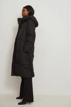 NA-KD Recycled Long Padded Belted Jacket -Na-Kd nakd recycled long padded belted jacket 1100 005049 0002 03c