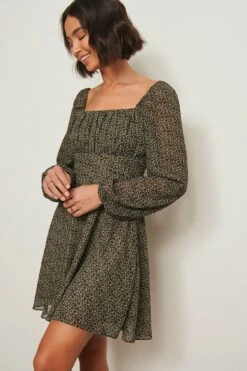 Recycled Long Sleeve Ruched Detail Dress -Na-Kd nakd recycled long sleeve ruched detail dress 1659 000124 8209 02j