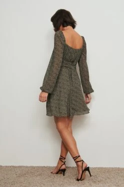 Recycled Long Sleeve Ruched Detail Dress -Na-Kd nakd recycled long sleeve ruched detail dress 1659 000124 8209 03d