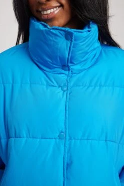 NA-KD Recycled Short Padded Press Button Jacket -Na-Kd nakd recycled short padded press button jacket 1100 005043 0003 3298