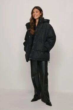 Recycled Waist Drawstring Padded Jacket -Na-Kd nakd recycled waist drawstring padded jacket 1100 005042 0002 03c 12