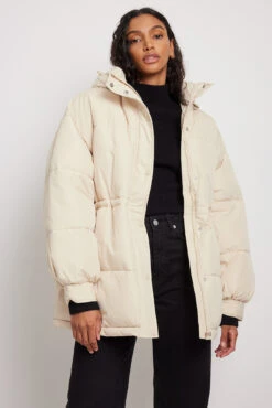 Recycled Waist Drawstring Padded Jacket -Na-Kd nakd recycled waist drawstring padded jacket 1100 005042 0140 41250