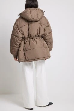 Recycled Waist Drawstring Padded Jacket -Na-Kd nakd recycled waist drawstring padded jacket 1100 005042 0765 10714