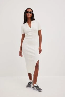 NA-KD Rib Knitted Collar Midi Dress 25 NA-KD Rib Knitted Collar Midi Dress -Na-Kd nakd rib knitted collar midi dress 1100 007092 0001 2585