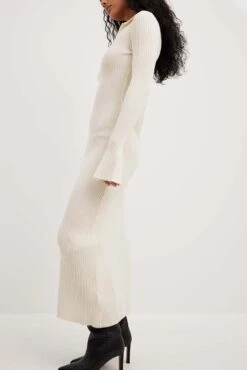 NA-KD Rib Knitted Trumpet Sleeve Dress 23 NA-KD Rib Knitted Trumpet Sleeve Dress -Na-Kd nakd rib knitted trumpet sleeve dress 1100 006350 0260 10803