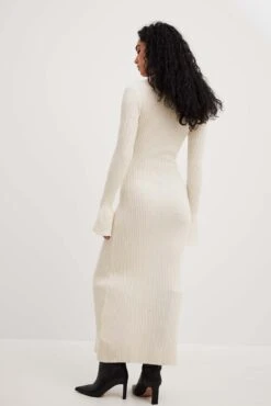 NA-KD Rib Knitted Trumpet Sleeve Dress 22 NA-KD Rib Knitted Trumpet Sleeve Dress -Na-Kd nakd rib knitted trumpet sleeve dress 1100 006350 0260 10806