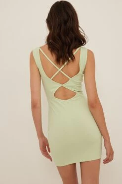 NA-KD Rib Strap Back Dress -Na-Kd nakd rib strap back dress 1100 006485 1130 1169