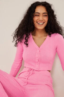 Ribbed Cropped Cardigan -Na-Kd nakd ribbed cropped cardigan 1013 001123 0048 4