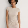 NA-KD Recycled Ribbed Draped Dress -Na-Kd nakd ribbed draped dress 1100 004815 0295 03j